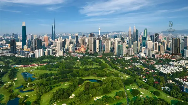 Royal Selangor Golf Club with the KL skyline beyond
