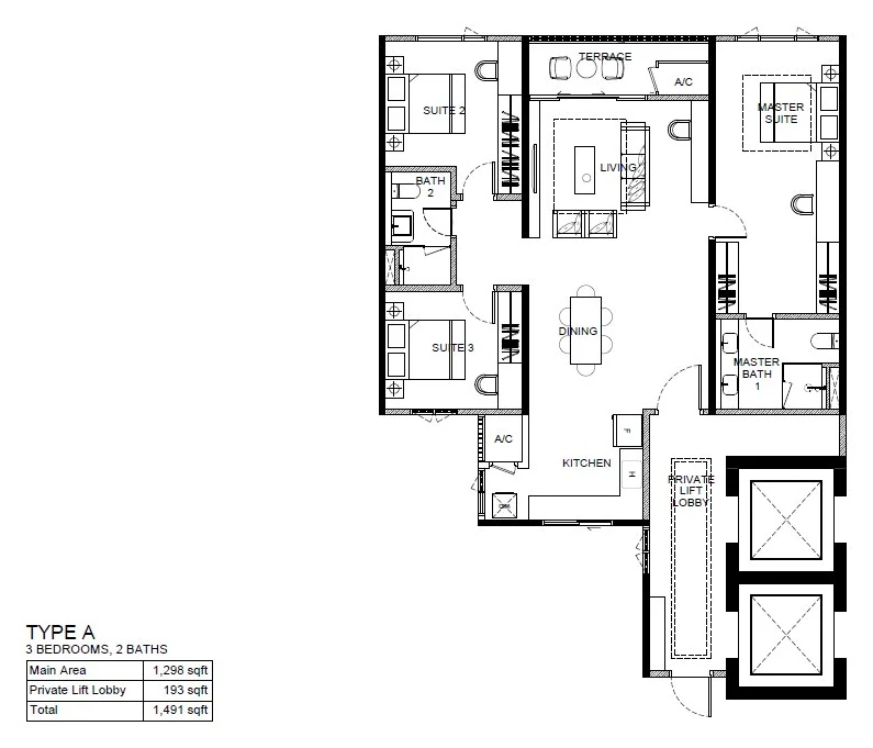 Type A floor plan